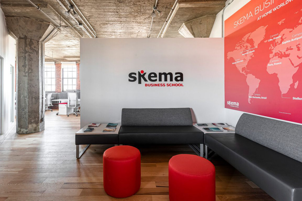 aménagement de bureaux de la compagnie Skema, réalisé par la firme de design intérieur et d’architecture d’intérieur Espazio