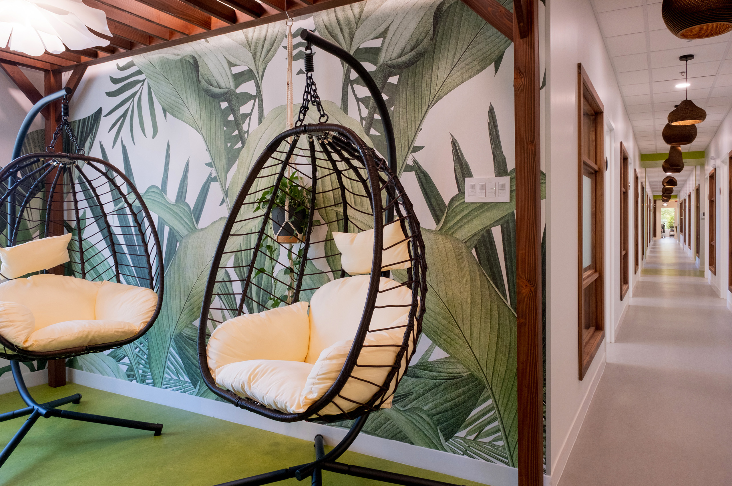 aménagement de bureaux de la compagnie Scelltech, réalisé par la firme de design intérieur Espazio